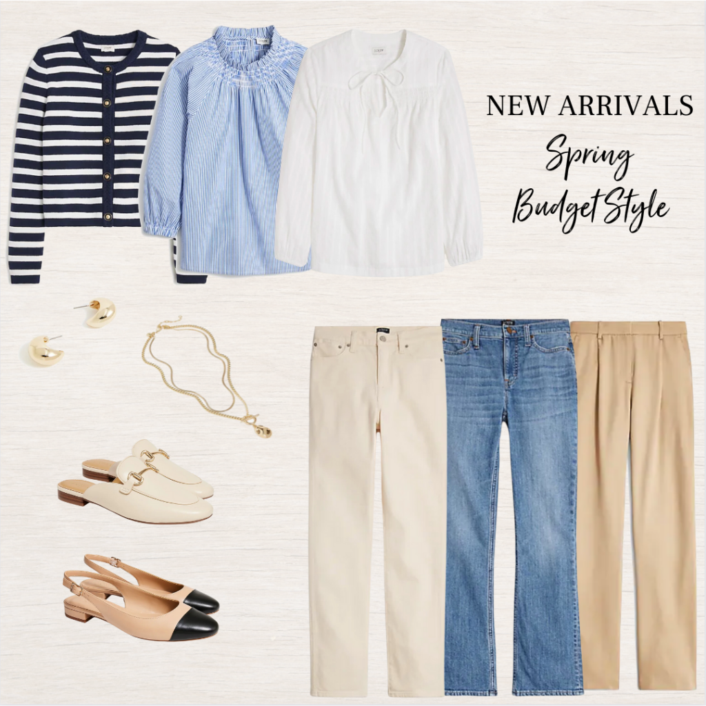 NEW ARRIVALS SPRING BUDGET STYLE AT J CREW FACTORY - collage