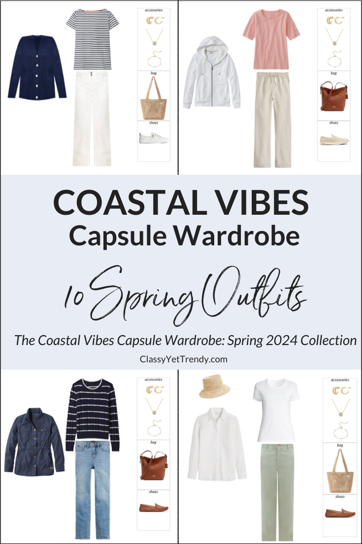 Coastal Vibes Spring 2024 Capsule Wardrobe Sneak Peek + 10 Outfits