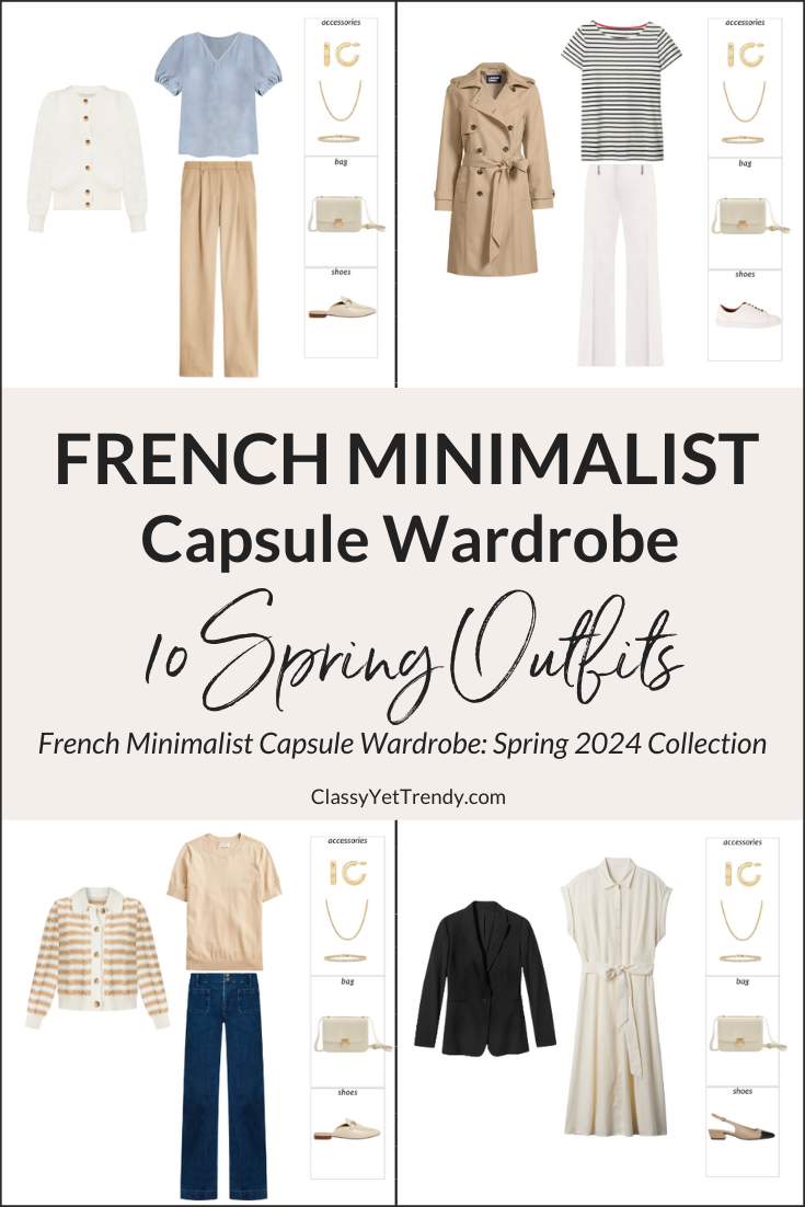 French Minimalist Spring 2024 Capsule Wardrobe Sneak Peek + 10 Outfits