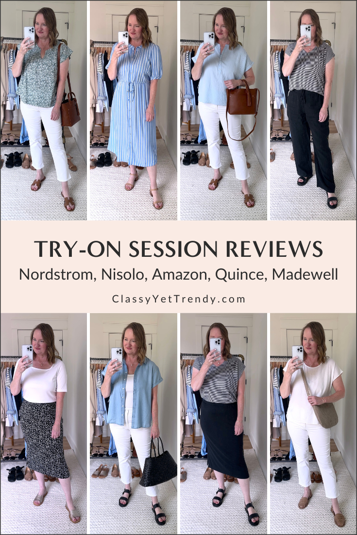 Try-On Session Reviews: Nordstrom, Nisolo, Amazon, Quince, Madewell