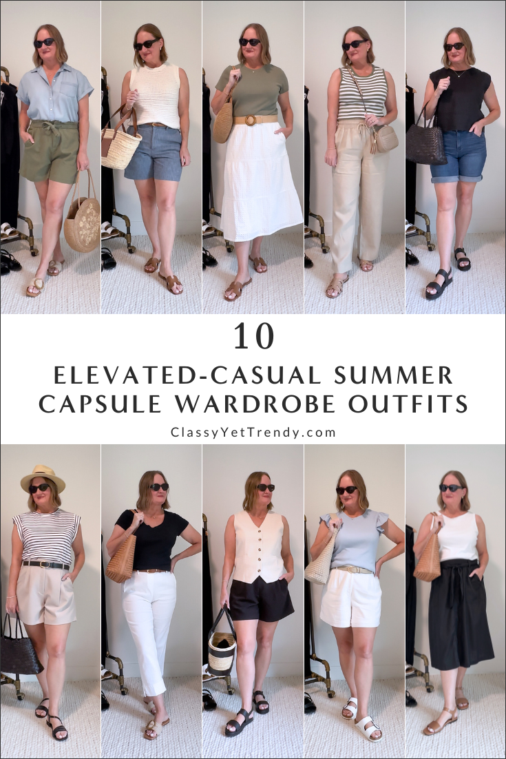 10 Elevated-Casual Summer Capsule Wardrobe Outfits