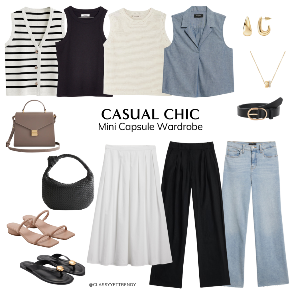 CASUAL CHIC SUMMER CAPSULE WARDROBE 2024 - COLLAGE