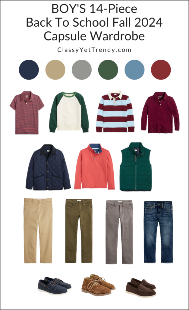 Boys Back To School Capsule Wardrobe Outfits - Fall 2024 - capsule