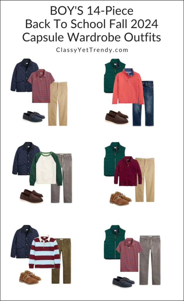 Boys Back To School Capsule Wardrobe Outfits - Fall 2024 - outfits