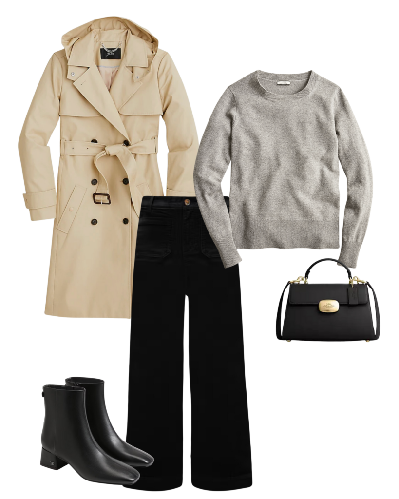 6 WAYS TO WEAR A TRENCH COAT - OUTFIT 1