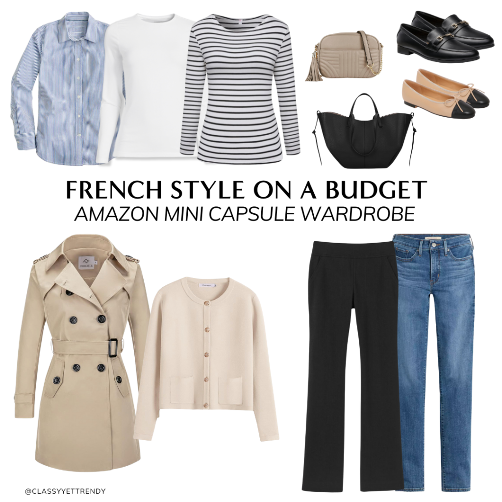 FRENCH STYLE ON A BUDGET AMAZON MINI CAPSULE WARDROBE - collage