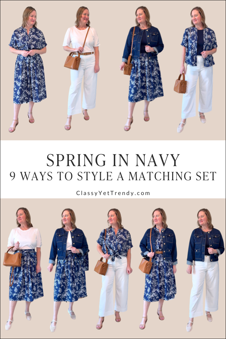 Spring In Navy: 9 Ways To Style A Matching Top and Skirt + [VIDEO]