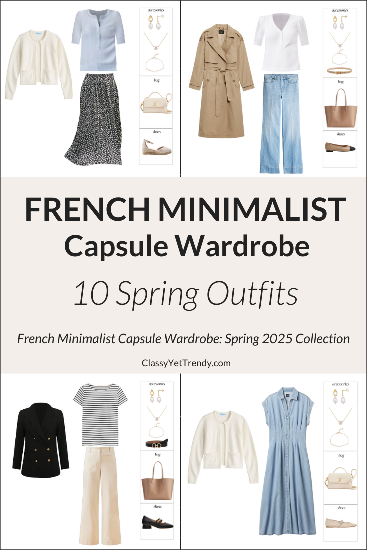 10 French Minimalist Outfits For Spring 2025: Modern, Chic and Affordable | Casual & Dressy