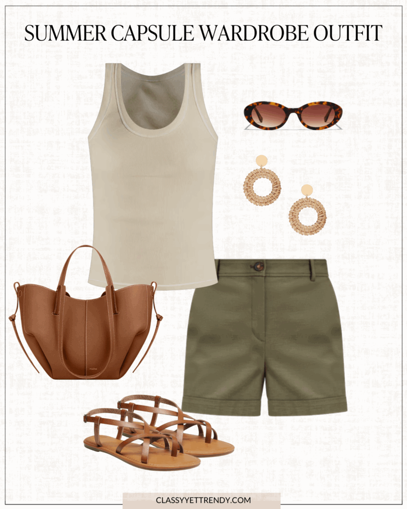 10 OUTFITS FROM MY SUMMER 2025 MINIMALIST CASUAL HOT CLIMATE CAPSULE WARDROBE - OUTFIT 1