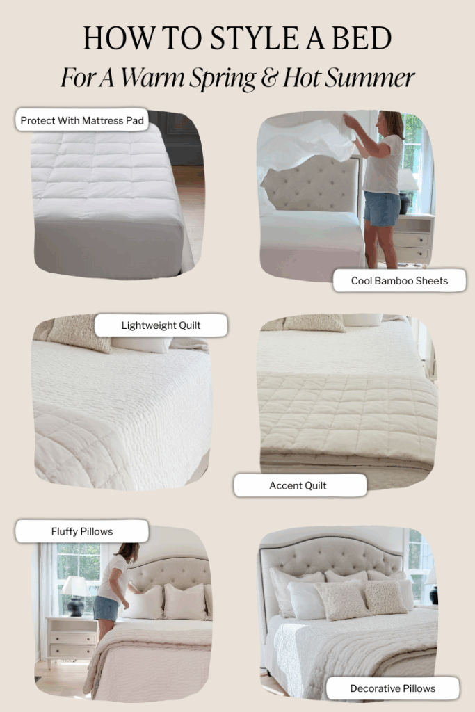 HOW TO STYLE A BED FOR WARM SPRING AND HOT SUMMER - ITEMS NEEDED