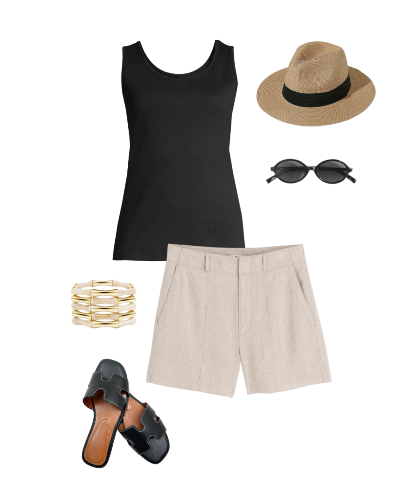 WARM WEATHER TRAVEL CAPSULE WARDROBE 2025 - 11 PIECES 10 OUTFITS - outfit 9