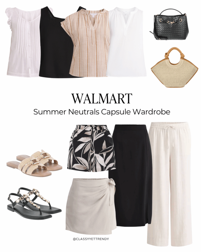 WALMART SUMMER NEUTRALS CAPSULE WARDROBE - JUNE 2025 - COLLAGE