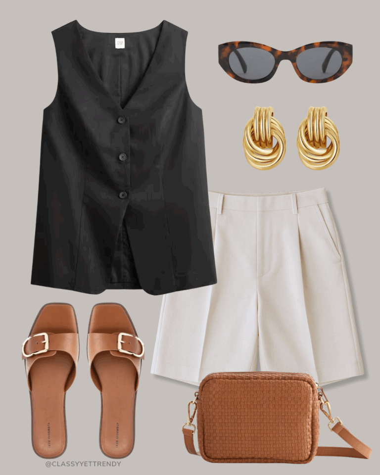 6 Ways To Style a Button-Down Vest For The Summer: Dressy and Casual