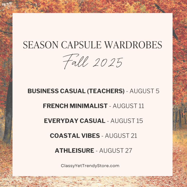 Fall 2025 Season Capsule Wardrobes Coming Soon