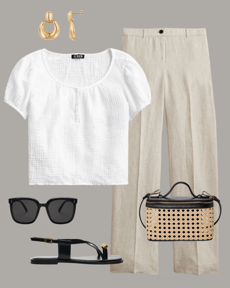 How To Wear Linen Tailored Pants 6 Ways (French Minimalist Style)