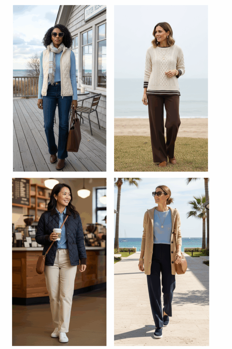 COASTAL VIBES WINTER 2025 - STYLED OUTFITS COLLAGE