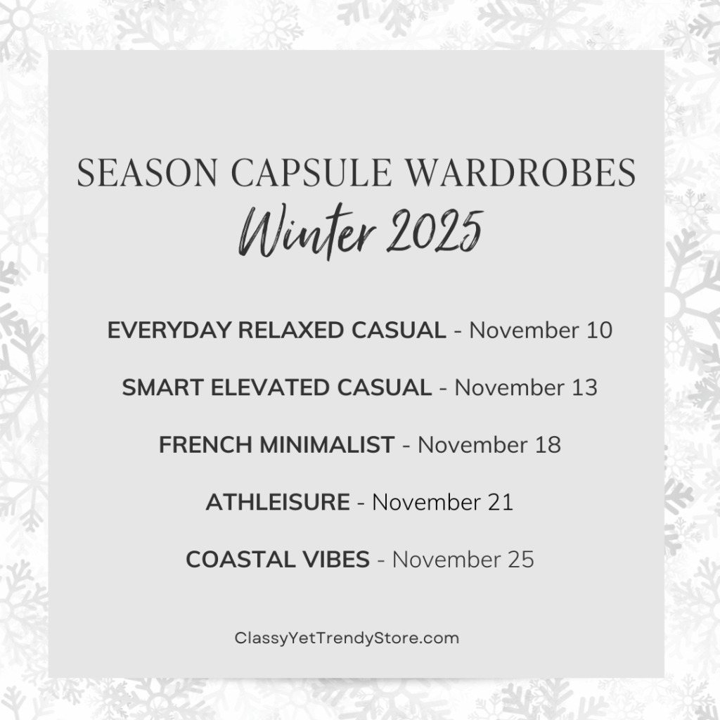 WINTER 2025 - CAPSULE WARDROBE EBOOK PUBLICATION SCHEDULE