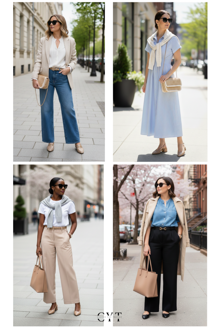 FRENCH MINIMALIST SPRING 2026 - STYLED OUTFITS COLLAGE