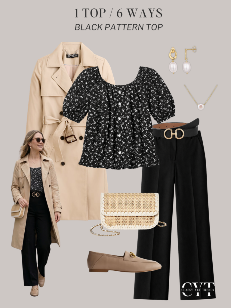 TOP 6 WAYS FRENCH MINIMALIST SPRING 2026 CAPSULE WARDROBE - OUTFIT 1