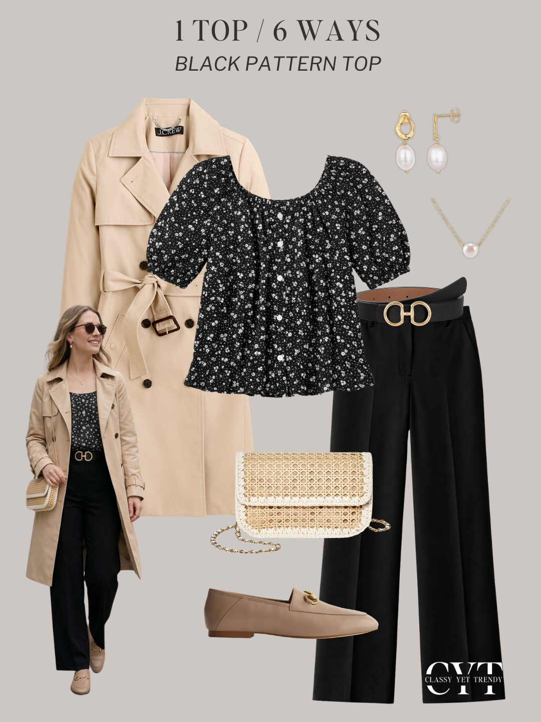 1 Top, 6 Ways: French Minimalist Spring Outfits (Casual, Smart 