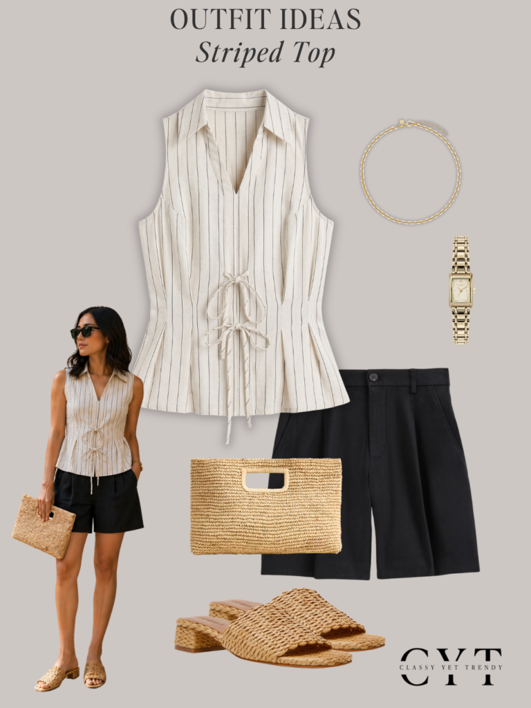 STRIPED TOP OUTFITS - MINIMAL CHIC SUMMER - APR 2026 - OUTFIT 2