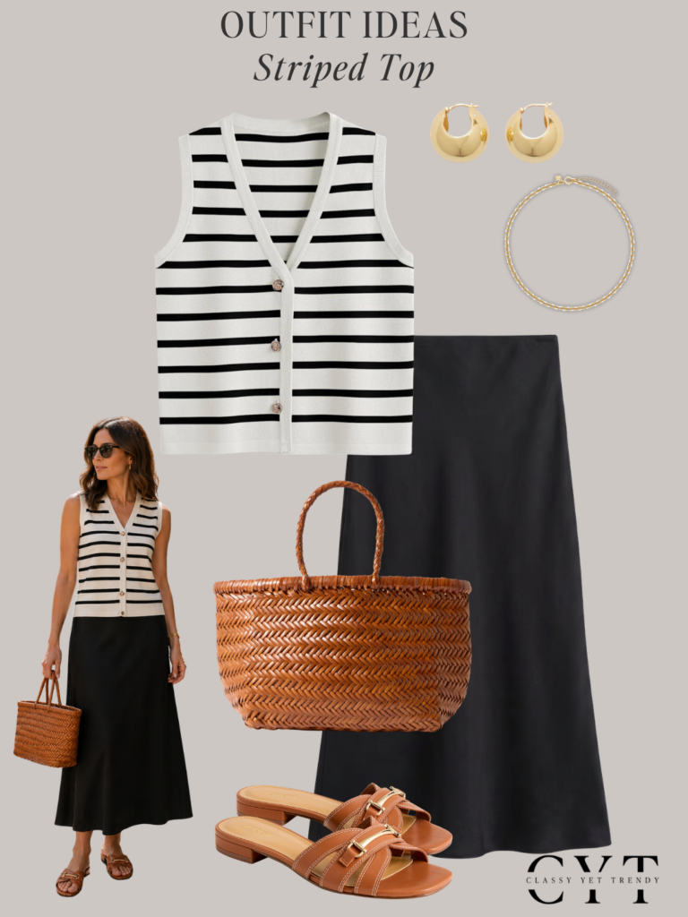 STRIPED TOP OUTFITS - MINIMAL CHIC SUMMER - APR 2026 - OUTFIT 4