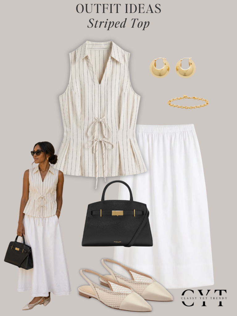 STRIPED TOP OUTFITS - MINIMAL CHIC SUMMER - APR 2026 - OUTFIT 5
