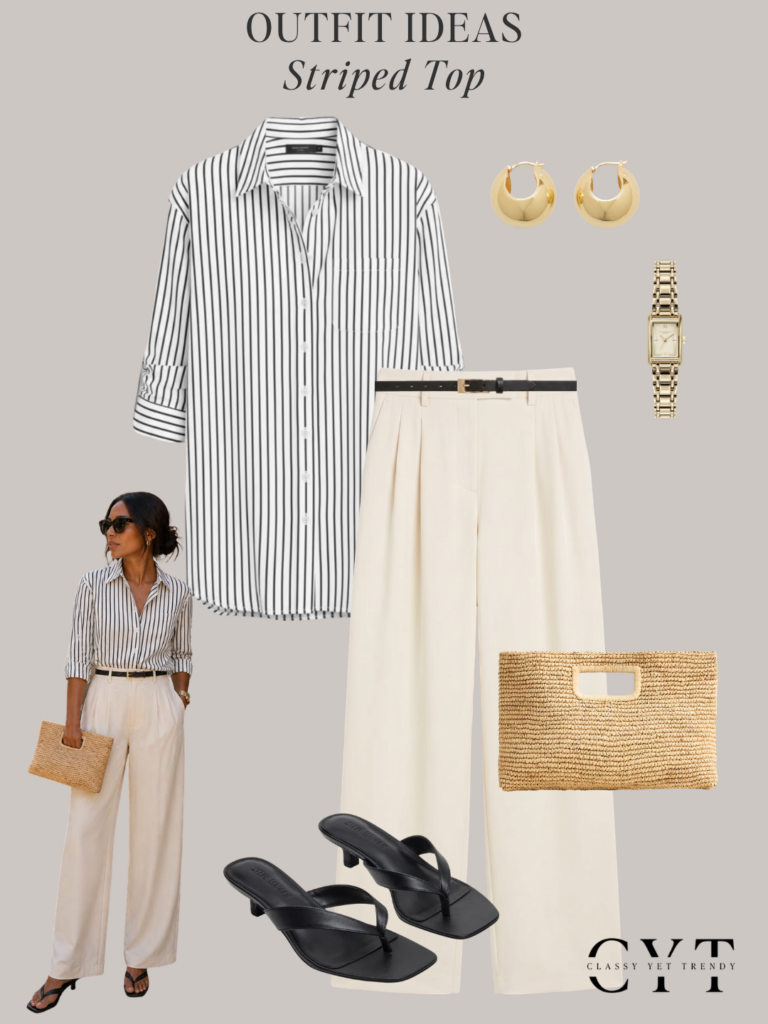 STRIPED TOP OUTFITS - MINIMAL CHIC SUMMER - APR 2026 - OUTFIT 6