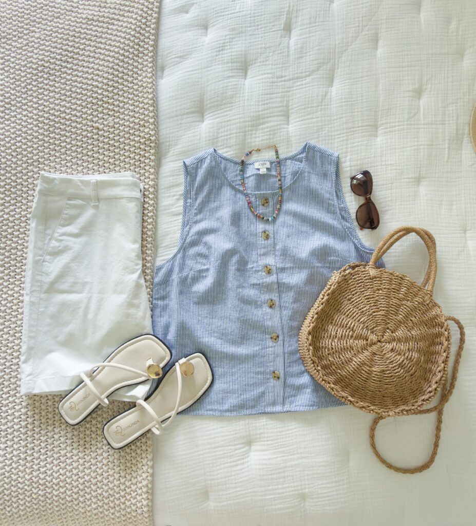 A WEEK OF OUTFITS FLATLAYS FROM MY SUMMER 2026 CAPSULE - OUTFIT 1