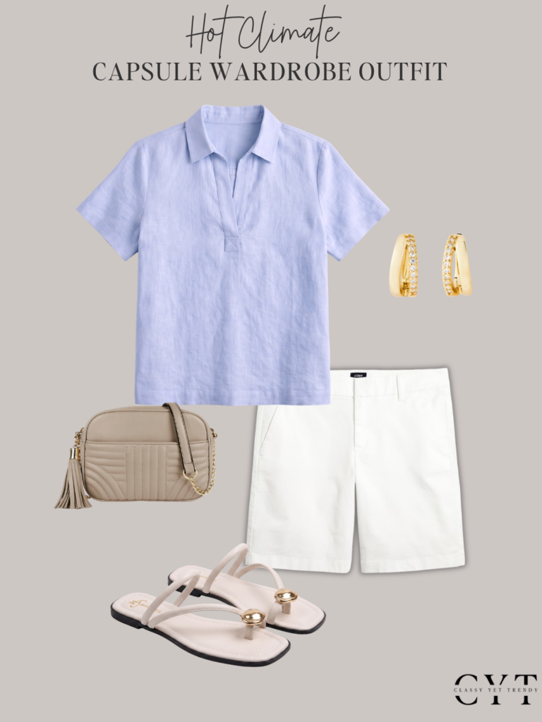 A WEEK OF OUTFITS FROM MY HOT CLIMATE SUMMER 2026 CAPSULE WARDROBE - JUNE 2026 - OUTFIT 1