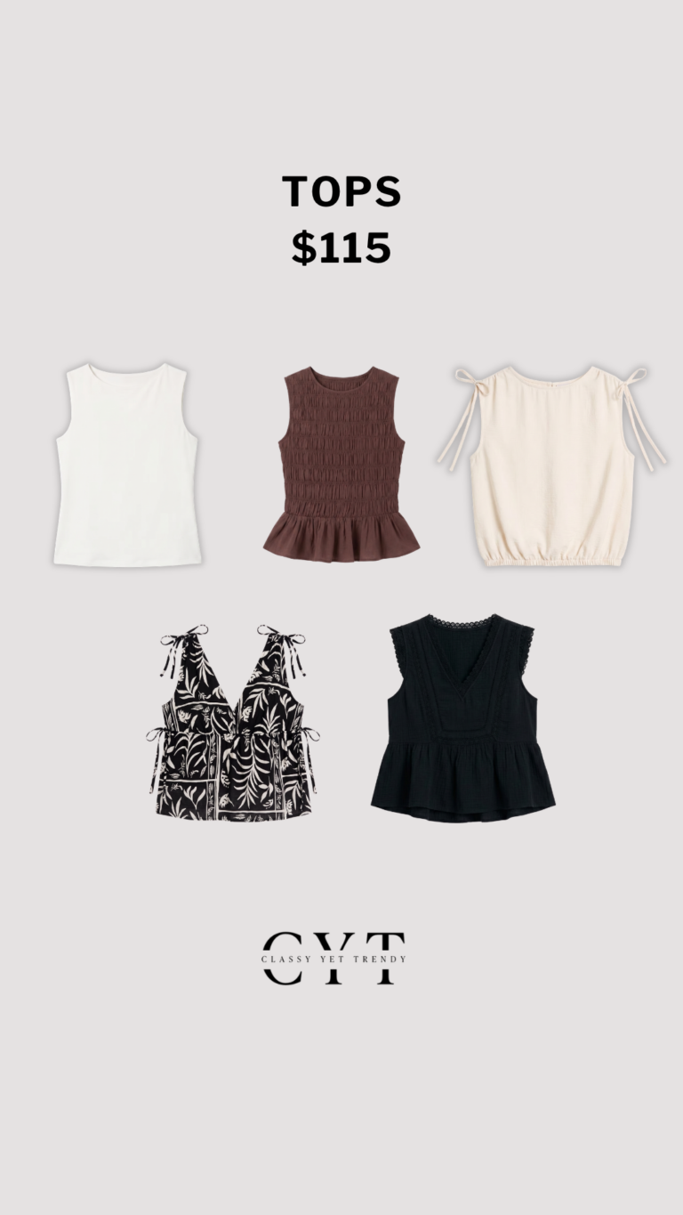 BUDGET TO OUTFITS SERIES - TARGET JUNE 2025 BLACK WHITE CREAM BROWN - TOPS