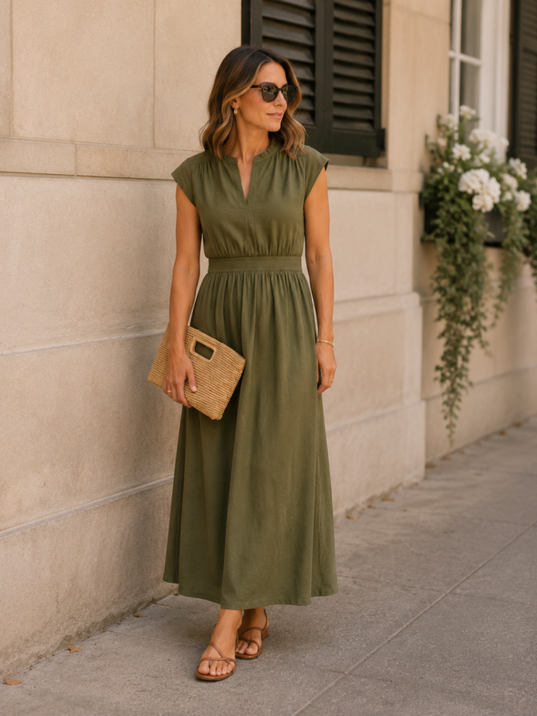 SUMMER OUTFITS WITH OLIVE - JUNE 2026 - OUTFIT 6 MODEL