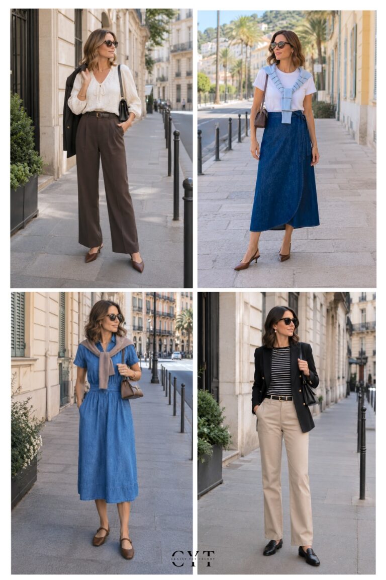 FRENCH MINIMALIST FALL 2026 - STYLED OUTFITS COLLAGE1