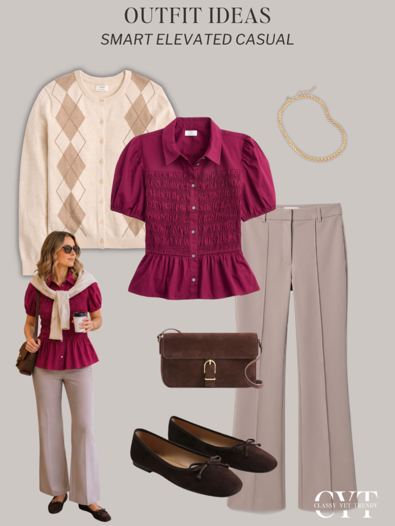 SMART ELEVATED CASUAL OUTFITS FALL 2026 - OUTFIT 3