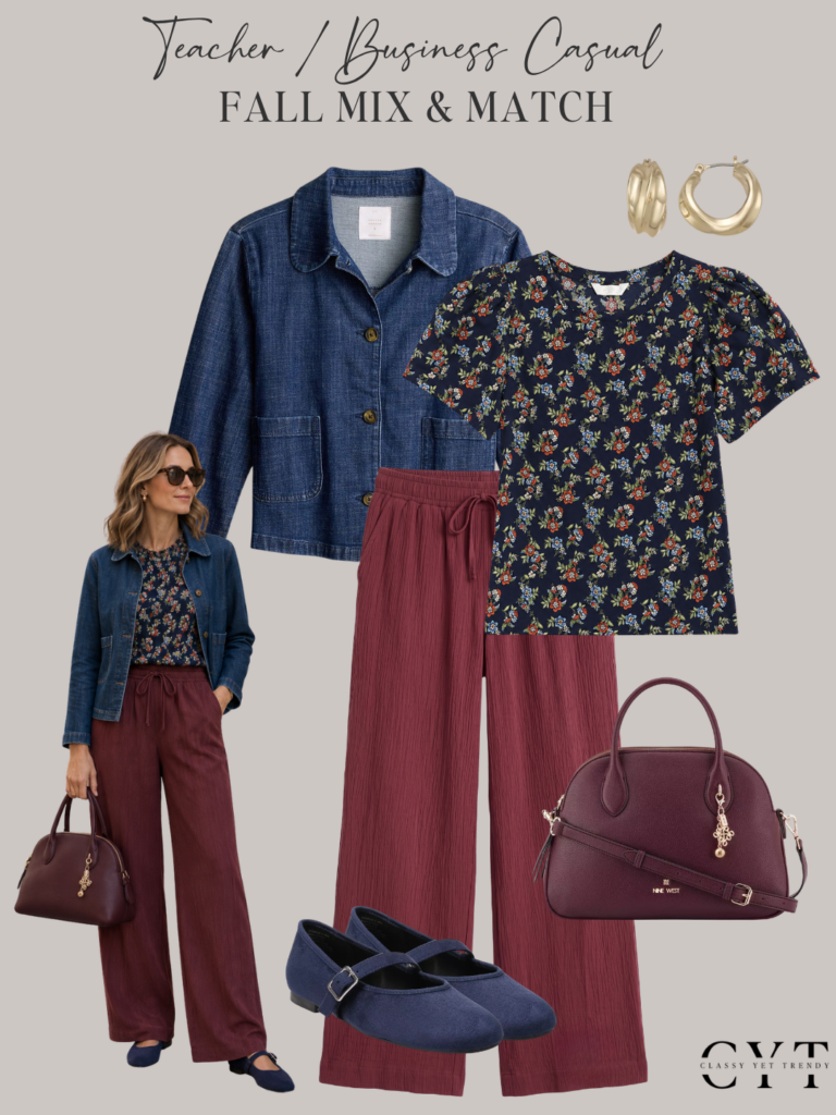 TEACHER BUSINESS CASUAL FALL OUTFITS WITH MODELS - KOHLS AUGUST 2026 - OUTFIT 1