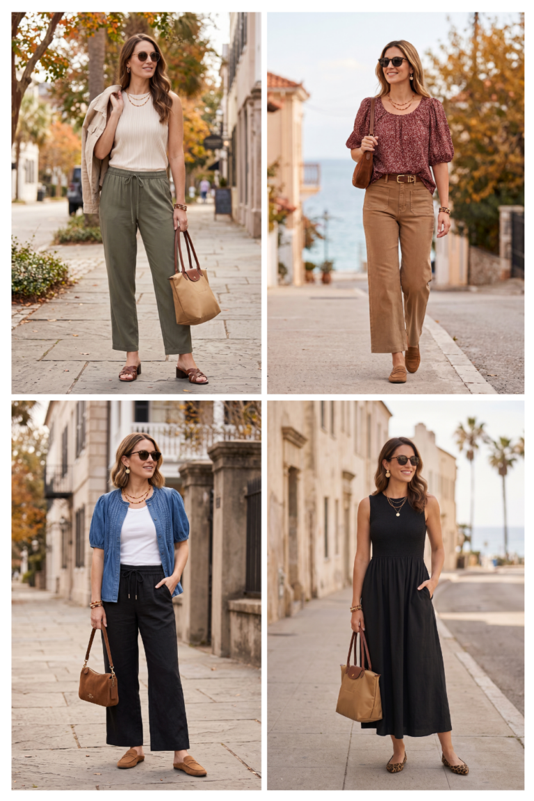 WARM CLIMATE CAPSULE WARDROBE OUTFITS MODELS - FALL 2026