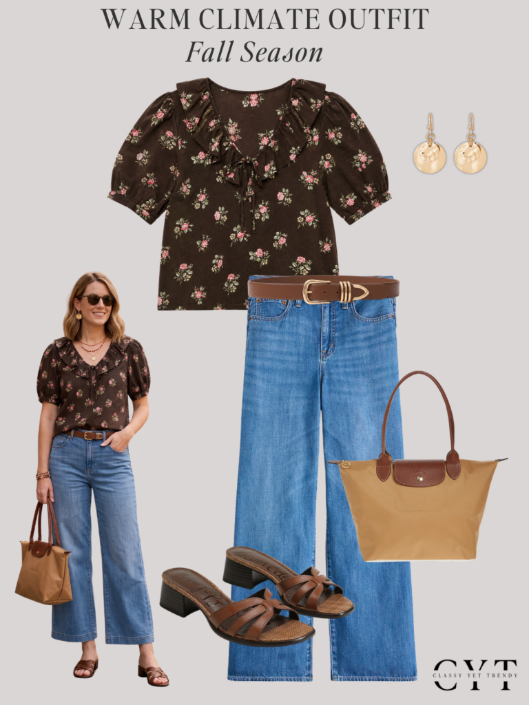 WARM CLIMATE OUTFIT COLLAGES WITH MODELS FALL 2026 - OUTFIT 5