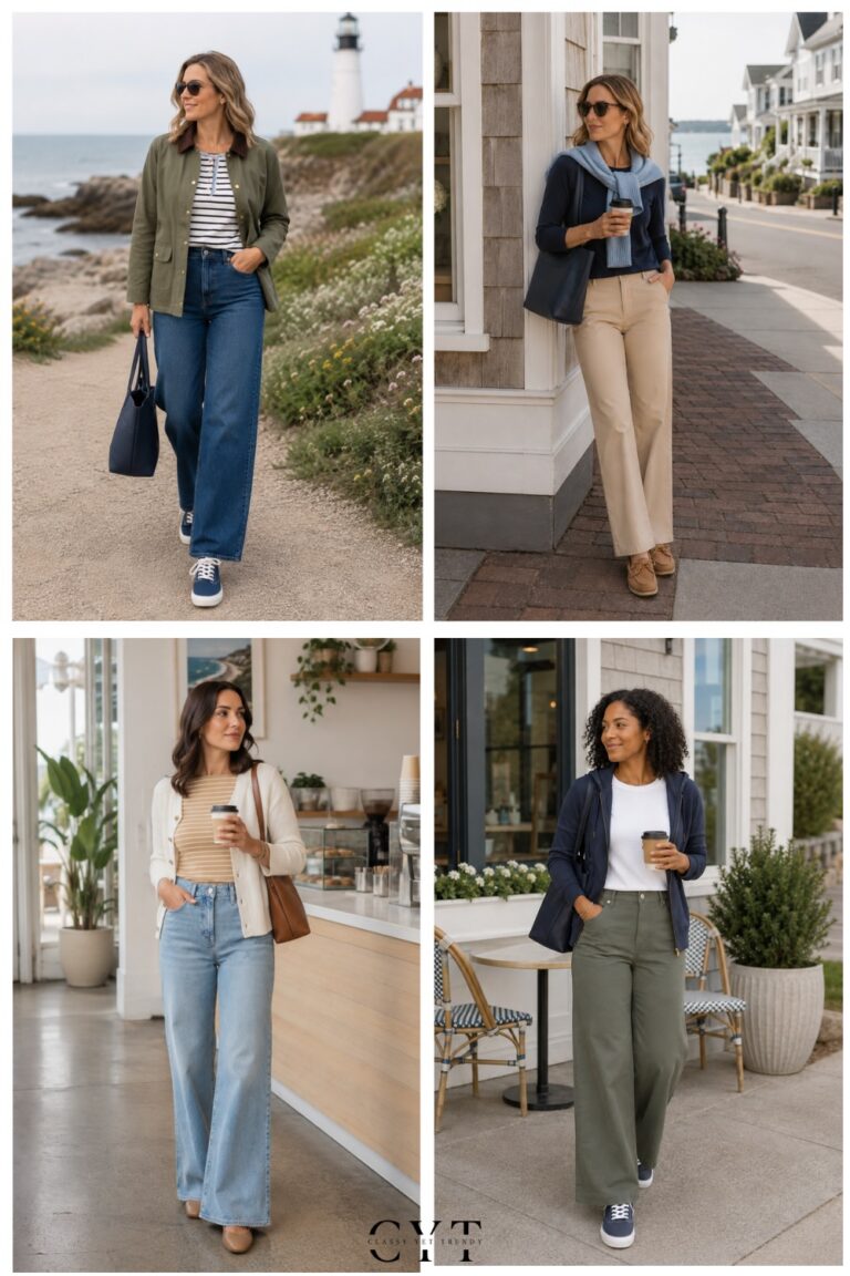 COASTAL VIBES CAPSULE WARDROBE FALL 2026 - STYLED OUTFITS COLLAGE