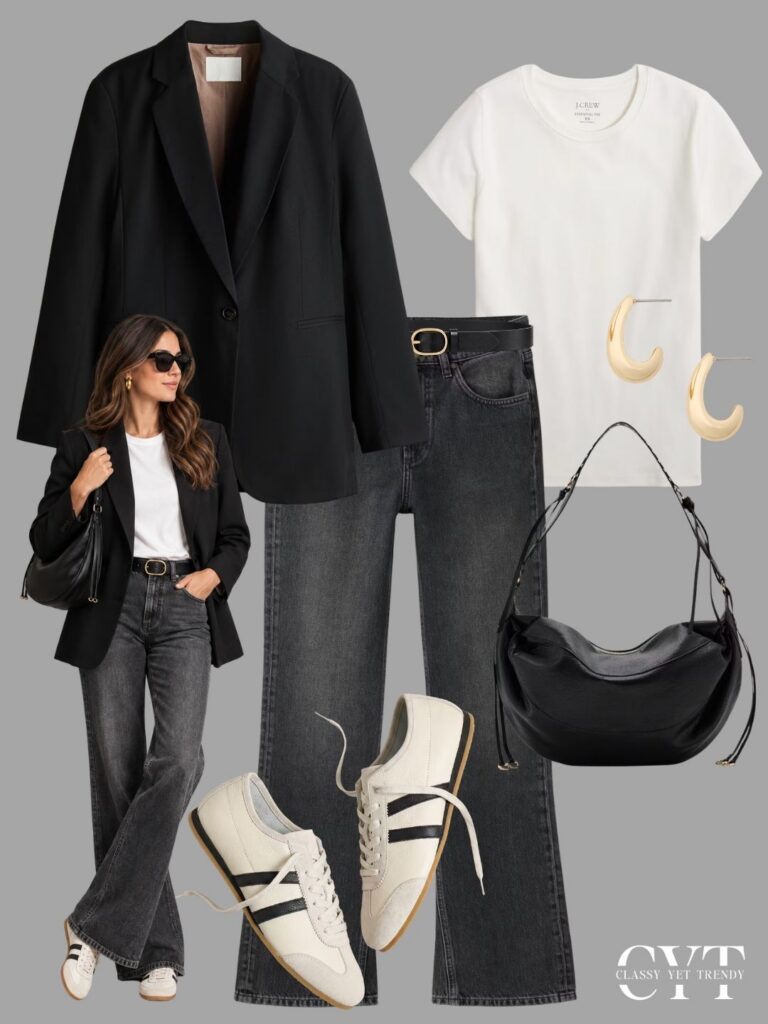 FALL OUTFITS WITH A BLAZER AND JEANS - SEPT 2026 - OUTFIT 1