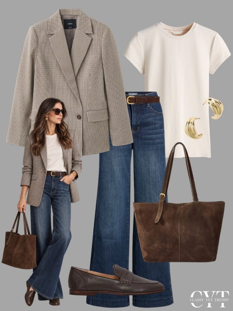 FALL OUTFITS WITH A BLAZER AND JEANS - SEPT 2026 - OUTFIT 2