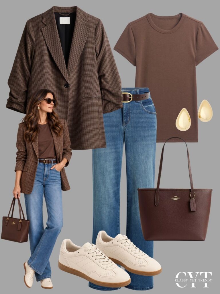 FALL OUTFITS WITH A BLAZER AND JEANS - SEPT 2026 - OUTFIT 4
