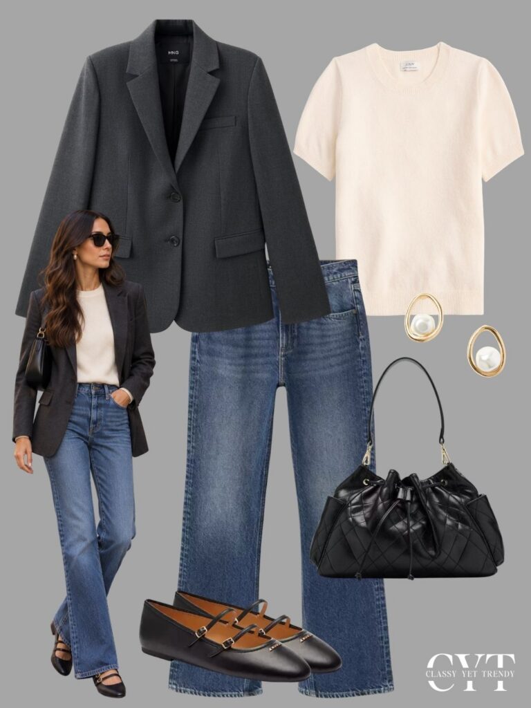 FALL OUTFITS WITH A BLAZER AND JEANS - SEPT 2026 - OUTFIT 5