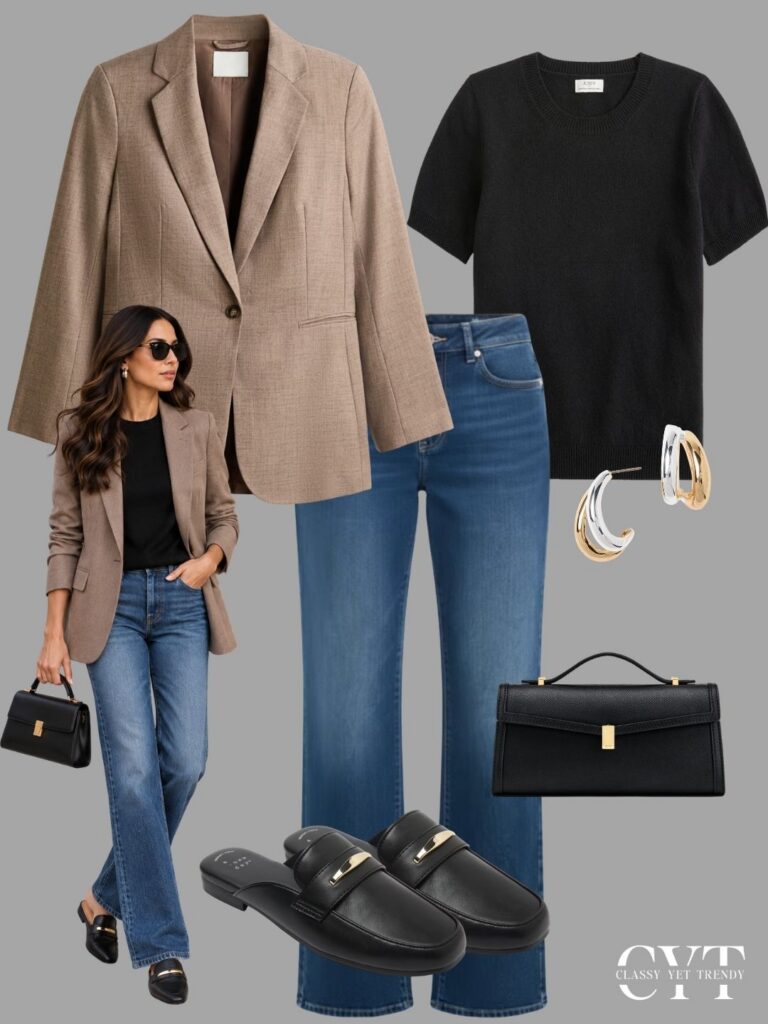 FALL OUTFITS WITH A BLAZER AND JEANS - SEPT 2026 - OUTFIT 6