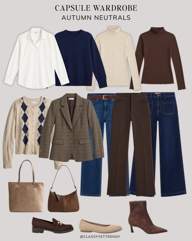 KOHLS FALL MODERN HERITAGE MINI CAPSULE WARDROBE OCT 2026 - COLLAGE