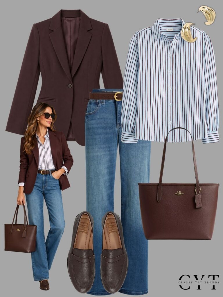 OUTFITS WITH A BUTTON-DOWN SHIRT WITH MODELS - OCT 2026 - OUTFIT 1