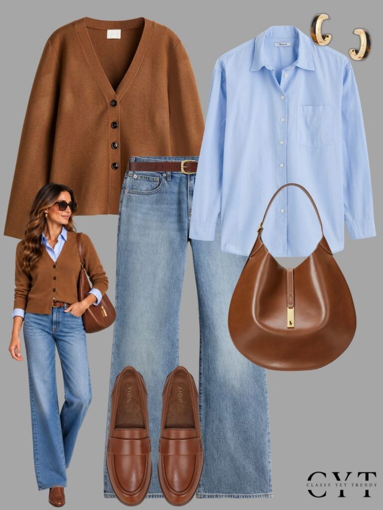 OUTFITS WITH A BUTTON-DOWN SHIRT WITH MODELS - OCT 2026 - OUTFIT 4