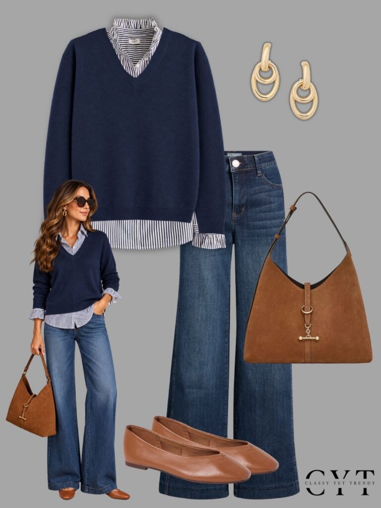 OUTFITS WITH A BUTTON-DOWN SHIRT WITH MODELS - OCT 2026 - OUTFIT 5