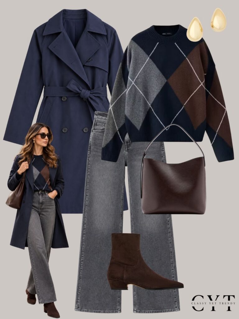 OUTFITS WITH A NAVY TRENCH - OCT 2026 - OUTFIT 1