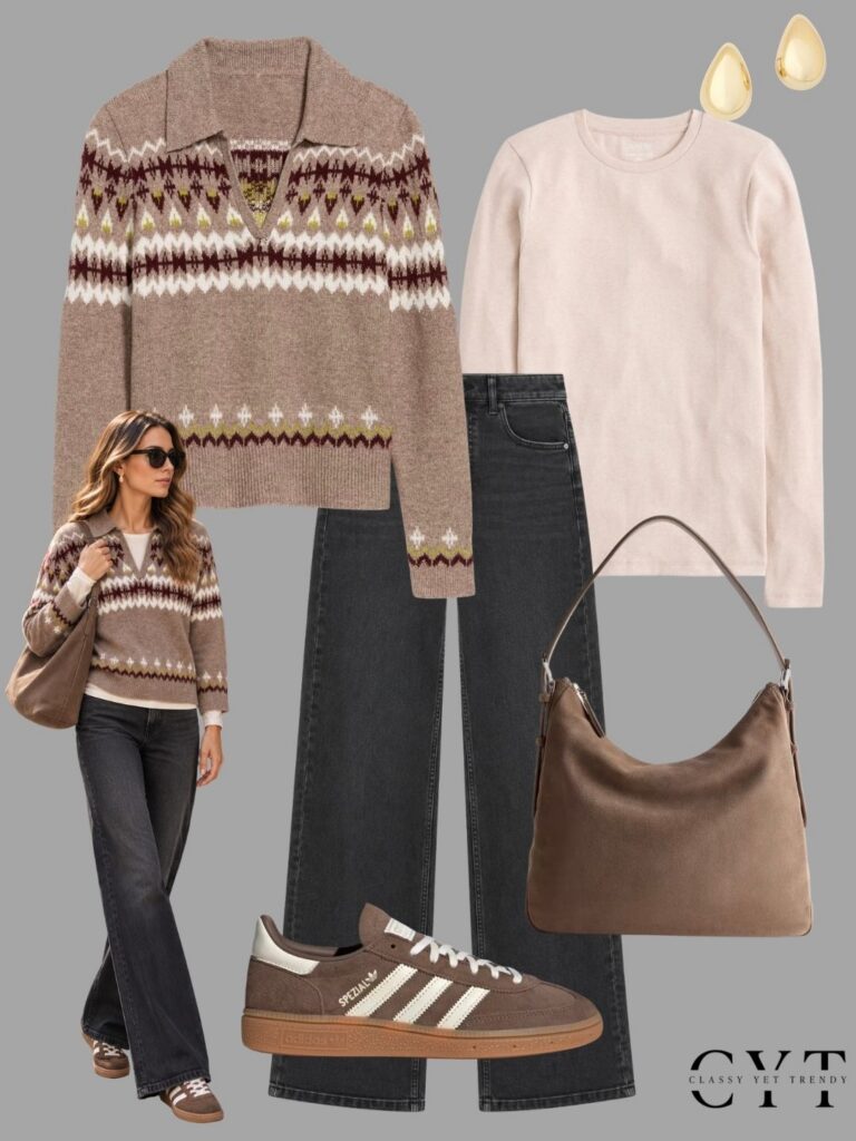 OUTFITS WITH ADIDAS SPEZIAL BROWN SNEAKERS WITH MODELS - OCT 2026 - OUTFIT 5