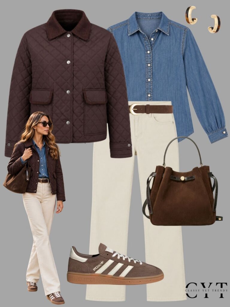 OUTFITS WITH ADIDAS SPEZIAL BROWN SNEAKERS WITH MODELS - OCT 2026 - OUTFIT 6